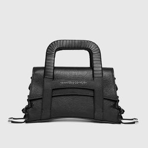 Maniére De Voir Caged Leather Lace Up Bag